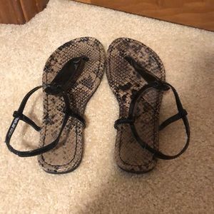 Snake skin sandals